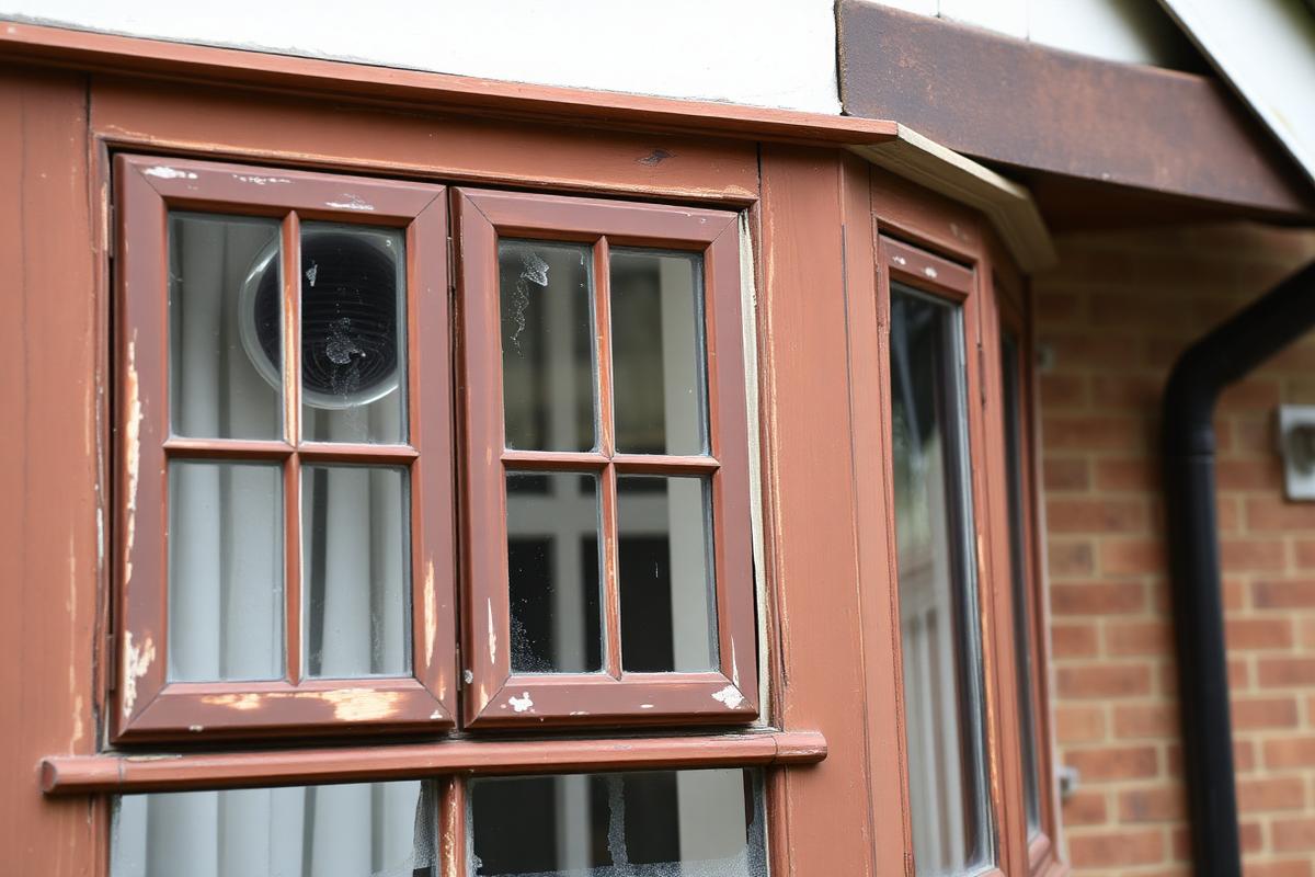 UPVC Window Respray — Surrey before
